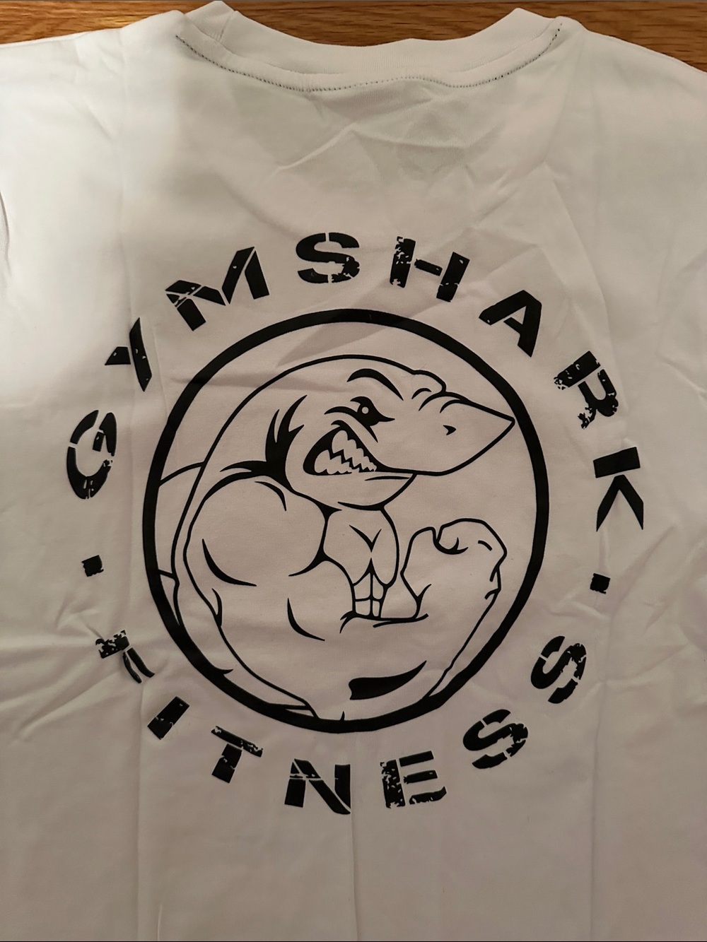 Gymshark Legacy Tee NWT shirt White Short Sleeve Crew Neck size XS w/Black Logo